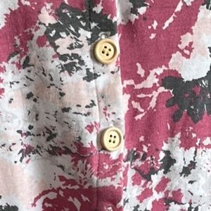 Printed Gray and Pink Bodysuit